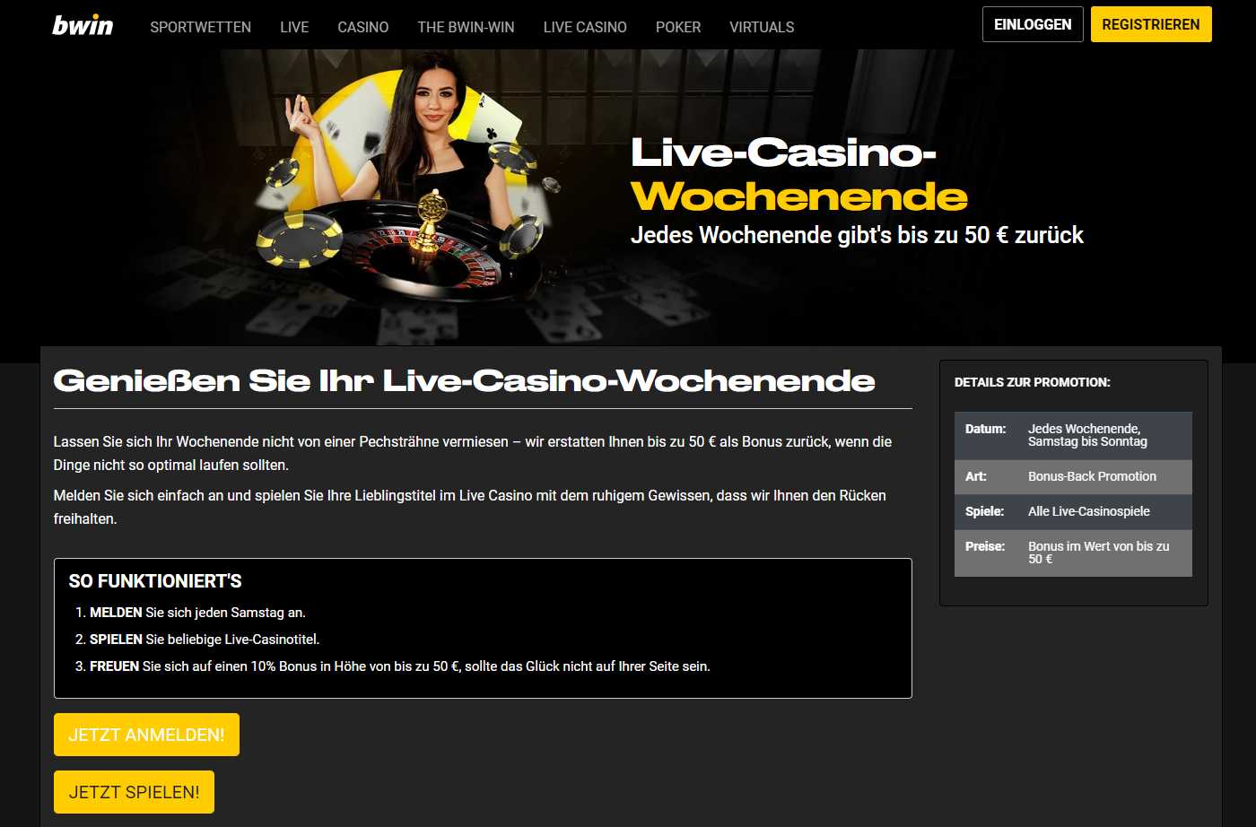 Erhalten Sie den vorteilhaften Bwin Bonus!